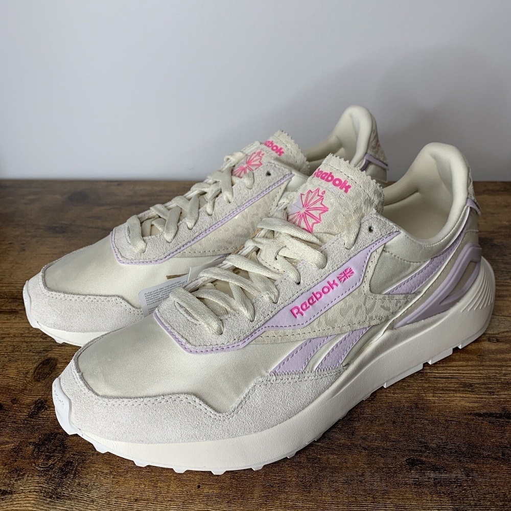 New Reebok Womens 10 Classic Leather Legacy AZ Chalk Purple